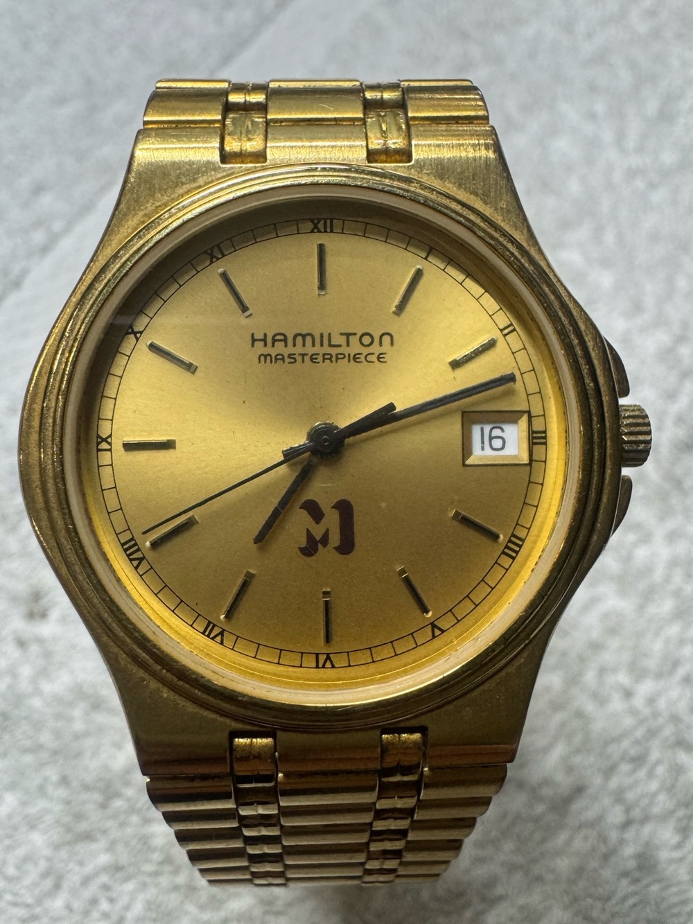 #176 Hamilton Gold-Tone Men's Watch with Daters